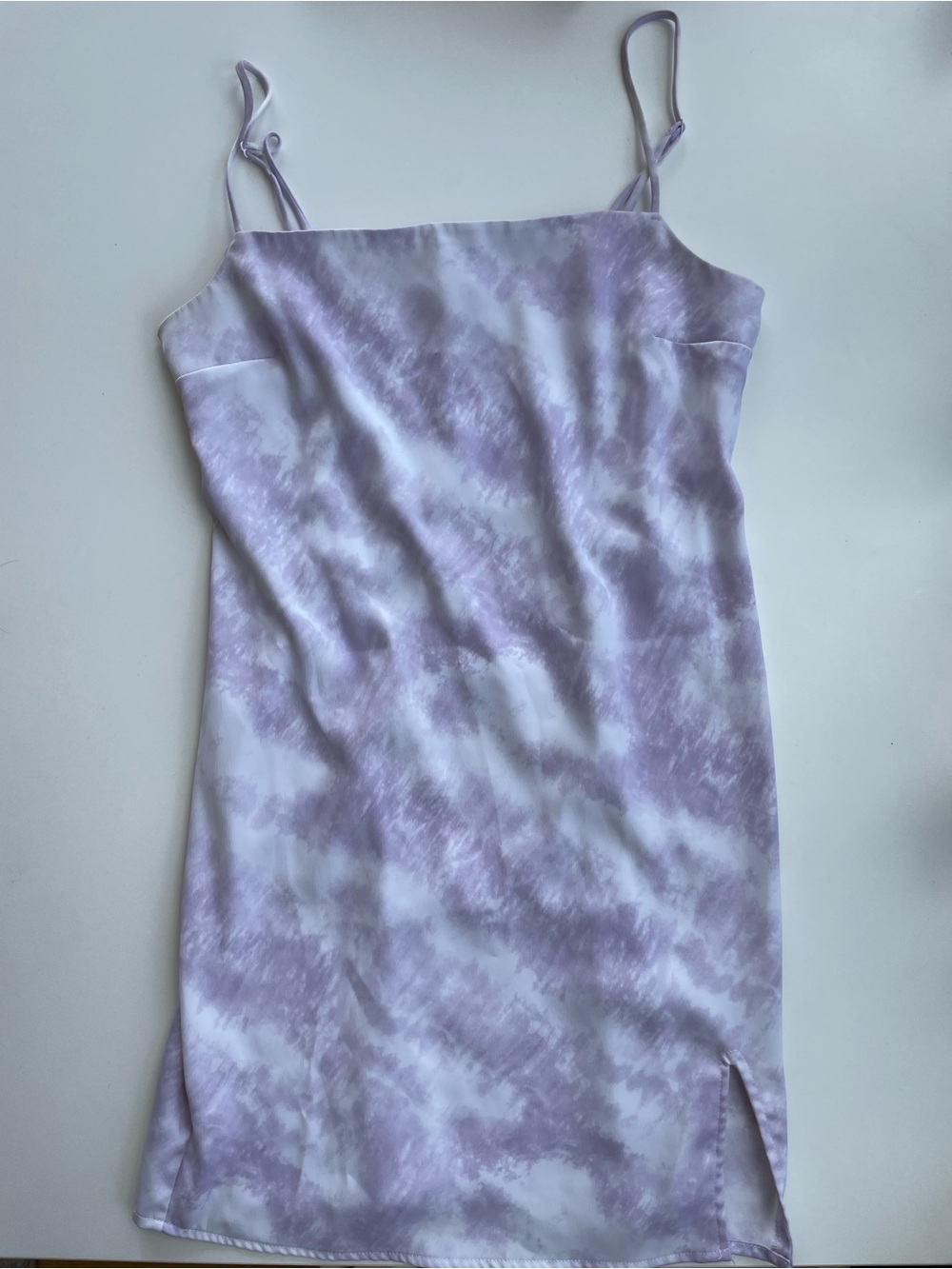 Garage Lavender Tie-Dye Mini Slip Dress
